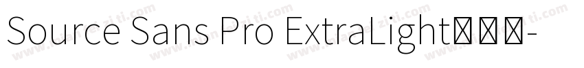Source Sans Pro ExtraLight手机版字体转换